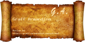 Graff Armandina névjegykártya